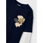 Mayoral Μπλουζα µακρυµ διπλα µανικια 13-04022-059 μπλε