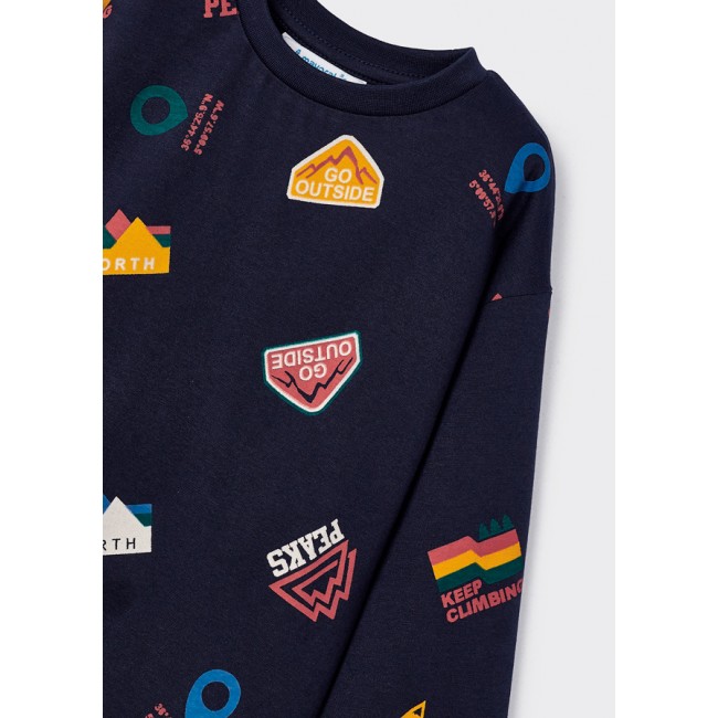 Mayoral Μπλουζα µακρυµ "all over print 13-04029-093 μπλε
