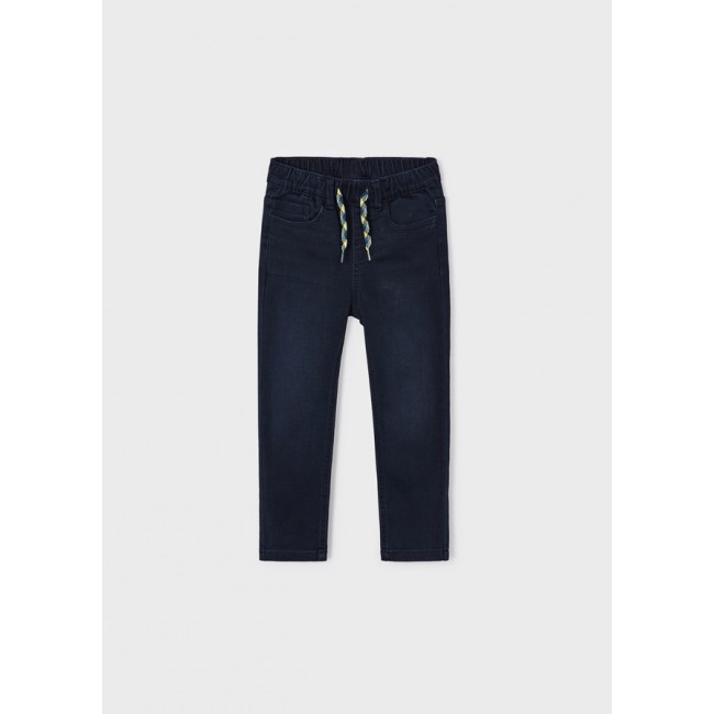 Mayoral Παντελονι soft denim τζογκερ 13-04516-087 μαυρο μπλε