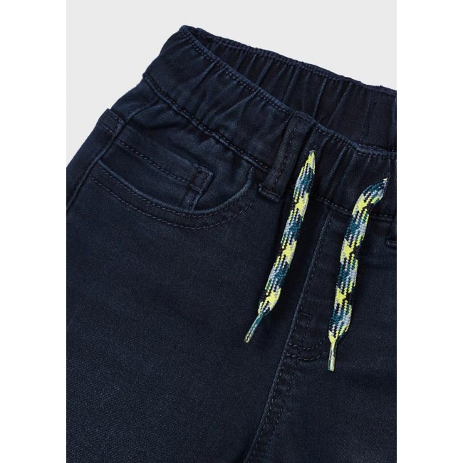 Mayoral Παντελονι soft denim τζογκερ 13-04516-087 μαυρο μπλε