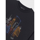 Mayoral Μπλουζα µακρυµαν "new city" 13-07066-049 μαυρο