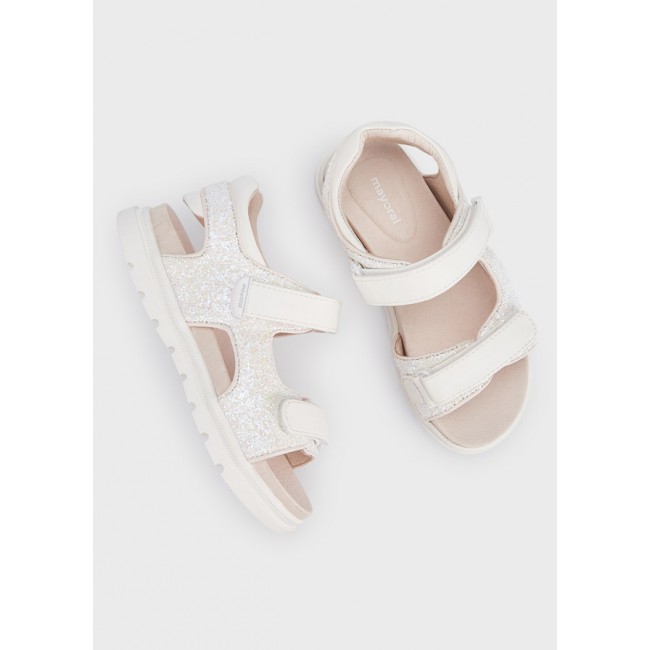 mayoral Σανδαλια glitter 23-43457-056 λευκο