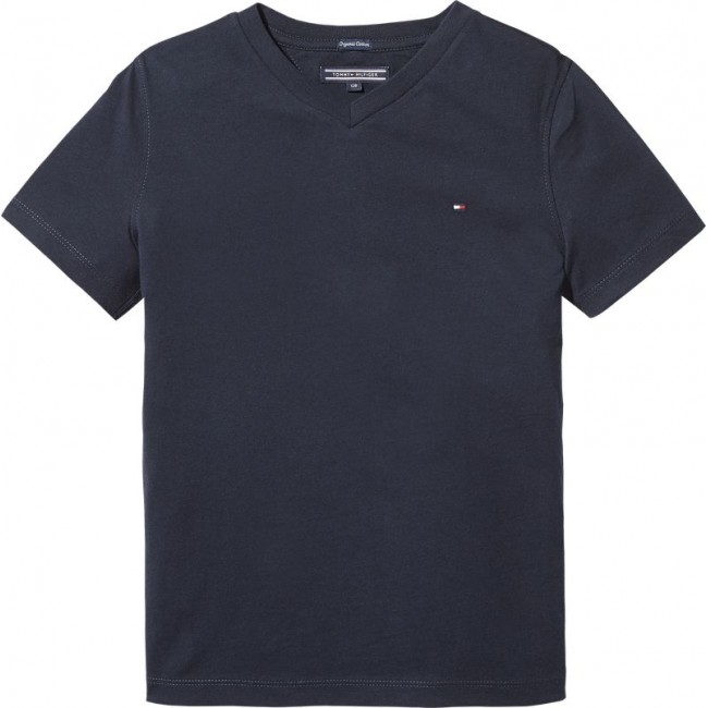 TH BOYS BASIC VN KNIT S/S KB0KB04142 420 SKY CAPTAIN