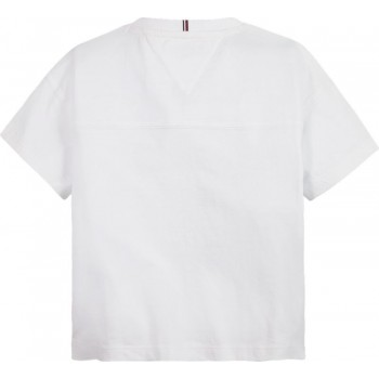 TH TOMMY VARSITY TEE S/S KG0KG07257  YBR WHITE