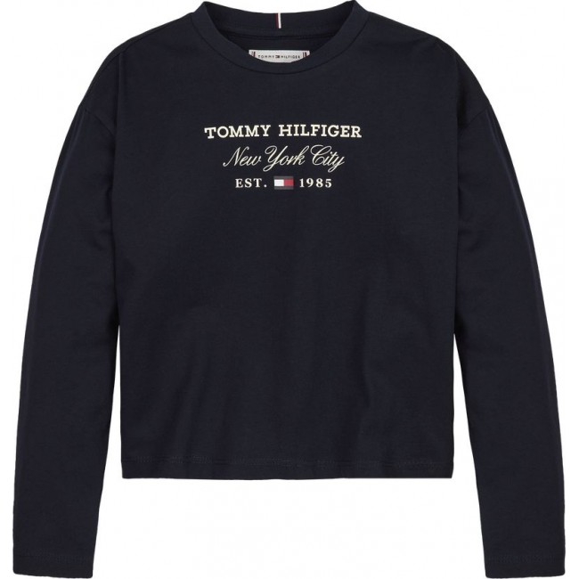 Tommy Hilfinger TOMMY SCRIPT TEE L/S KG0KG07643 DW5 001 DESERT SKY