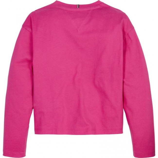 Tommy Hilfinger TOMMY SCRIPT TEE L/S KG0KG07643 TP1.001 HOT MAGENTA