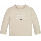 TH BABY HILFIGER FLAG TEE L/S KN0KN01736 ABH 004 CASHMERE CREAM