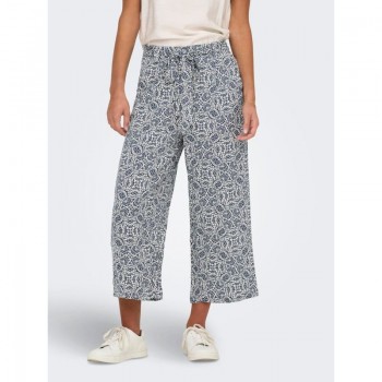 Only ONLNOVA LIFE VIS CROP PALAZZO PANT AOP 15222225 ombre blue 621 patrice