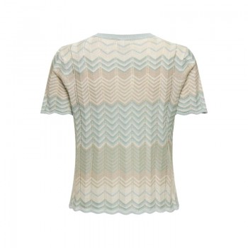 Only ONLALVIRA LIFE SS GLITTER O-NECK KNT 15288558 cloud blue cloud/blue s/feather/silver glitter