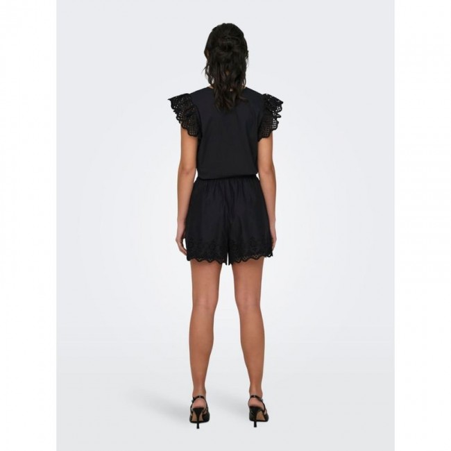 Only ONLLOU LIFE EMB LOOSE SHORTS WVN 15313167 black Only ONLLOU LIFE EMB LOOSE SHORTS WVN 15313167 black