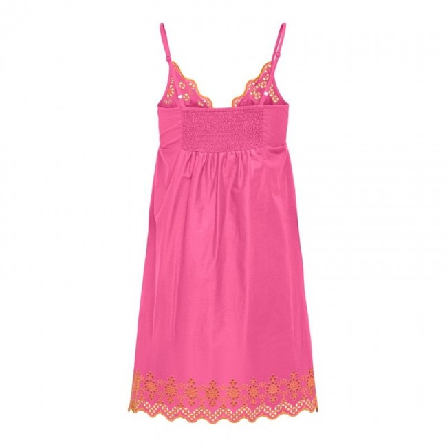 Only ONLLOU LIFE EMB STRAP DRESS PTM 15313169 fuchsia purple w flame orange