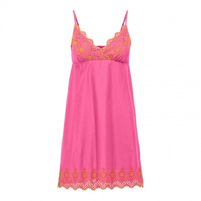 Only ONLLOU LIFE EMB STRAP DRESS PTM 15313169 fuchsia purple w flame orange