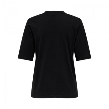 Only ONLJULIA LIFE S/S TOP BOX JRS 15324847 black ffront ddetail pearl stone mix