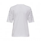 Only ONLJULIA LIFE S/S TOP BOX JRS 15324847 bright white sleeve pearl mix