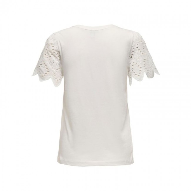 Only ONLEBBA LIFE S/S LACE TOP JRS 15324887 cloud dancer rilly flowery Only ONLEBBA LIFE S/S LACE TOP JRS 15324887 cloud dancer rilly flowery