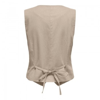 Only ONLCARO S/L LINEN BLEND VEST CC TLR 15338714  oxford tan
