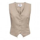 Only ONLCARO S/L LINEN BLEND VEST CC TLR 15338714  oxford tan