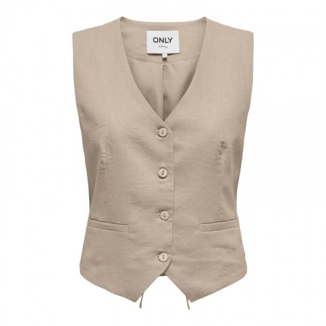 Only ONLCARO S/L LINEN BLEND VEST CC TLR 15338714  oxford tan