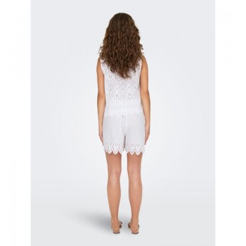 Only ONLTULUM SL EMB TOP WVN 15343156 bright whitebrightwhite emb
