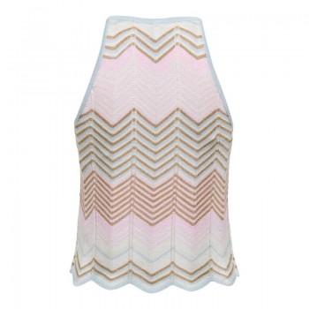 Only ONLALVIRA LIFE SL GLITTER TOP KNT 15344392 cloudblueroseate cloud/bistre/silver glitter