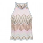 Only ONLALVIRA LIFE SL GLITTER TOP KNT 15344392 cloudblueroseate cloud/bistre/silver glitter