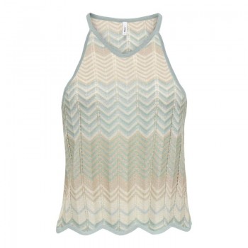 Only ONLALVIRA LIFE SL GLITTER TOP KNT 15344392 cloud blue cloud/blues/feather/silver glitter