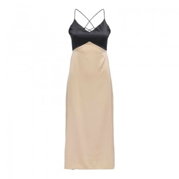 Only ONLJANE LIFE S/L JANICE LONG DRESS PTM 15344942 black w humus blocking