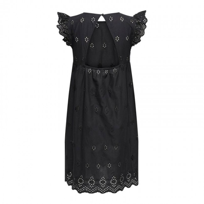 Only ONLLOU LIFE EMB S/S OPEN BACK DRESS CS 15346368 black