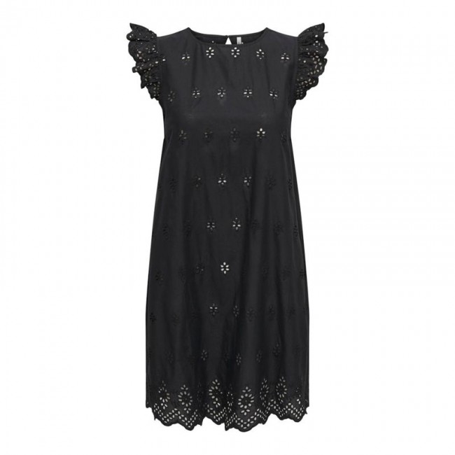 Only ONLLOU LIFE EMB S/S OPEN BACK DRESS CS 15346368 black