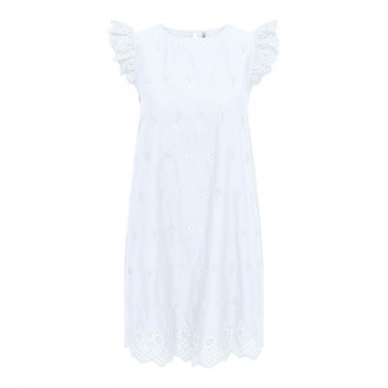 Only ONLLOU LIFE EMB S/S OPEN BACK DRESS CS 15346368 bright white