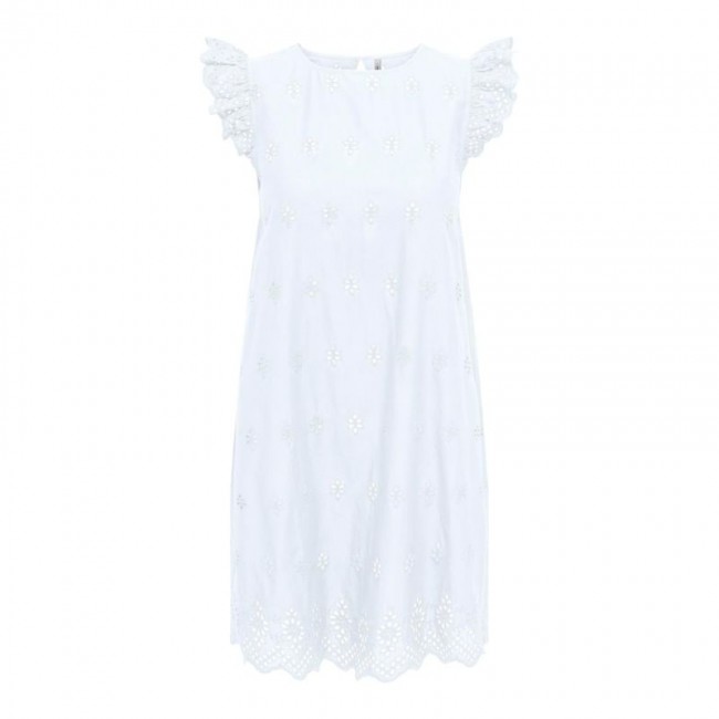 Only ONLLOU LIFE EMB S/S OPEN BACK DRESS CS 15346368 bright white