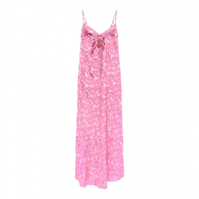 Only ONLNOVA LIFE VIS ROXY LONG DRESS AOP 15347190 shocking pink 650breaker hearts