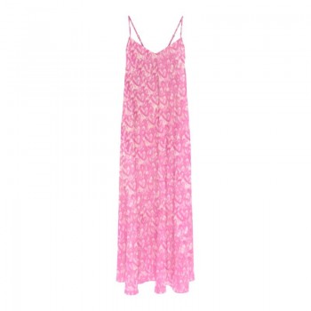 Only ONLNOVA LIFE VIS ROXY LONG DRESS AOP 15347190 shocking pink 650breaker hearts