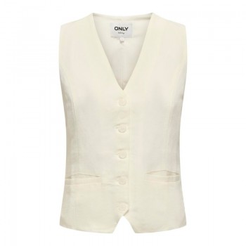 Only ONLWINDY LIFE S/L LINEN BL VEST TLR 15348132 cloud dancer