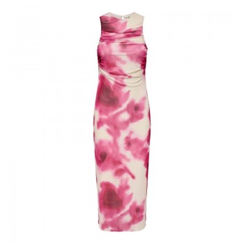 Only ONLPARIS S/L MIDI AOP DRESS BOX JRS 15348167 cloud dancer sunne flowers