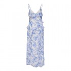 Only ONLMIRIAM LIFE S/L FRILL LONG DRESS PTM 15348901 bel air blue porcelan flowers