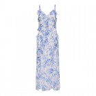 Only ONLMIRIAM LIFE S/L FRILL LONG DRESS PTM 15348901 bel air blue porcelan flowers