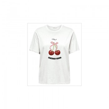Only ONLKITA LIFE REG S/S LEMON TOP BOX JRS 15349150 cloud dancer cherry good