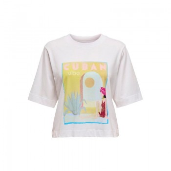 Only ONLVEGA LIFE S/S VIBE TOP BOX JRS 15349877 bright white cuban