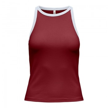Only ONLVELA LIFE S/L TOP JRS 15351456 ruby wine bright white binding