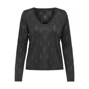 Only ONLMELLA LS GLITTER V-NECK CC KNT 15324594 phantom dtm glitter