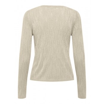 Only ONLMELLA LS GLITTER V-NECK CC KNT 15324594 birch dtm glitter