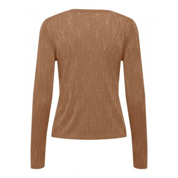 only ONLMELLA LS GLITTER V-NECK CC KNT 15324594 toasted coconut dtm glitter