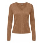 only ONLMELLA LS GLITTER V-NECK CC KNT 15324594 toasted coconut dtm glitter