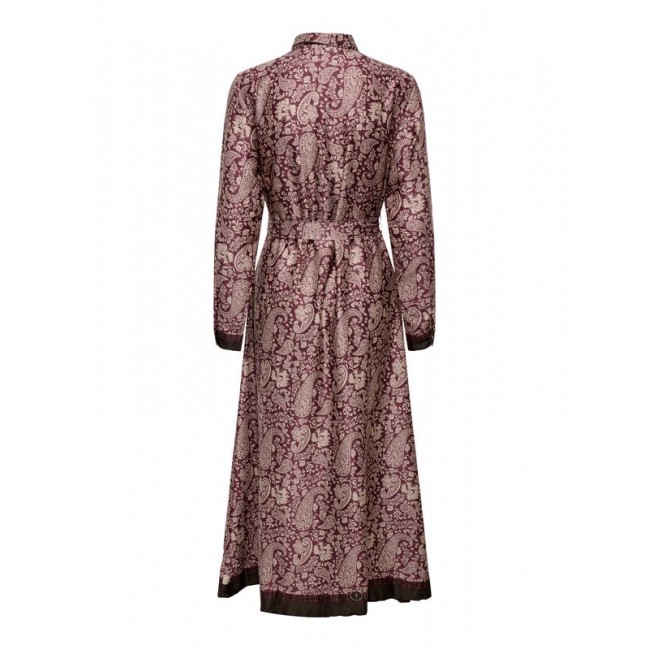 Only ONLJANE LIFE L/S BELT SHIRT DRESS WVN 15336733 4933799 decadent chocolate whihsper