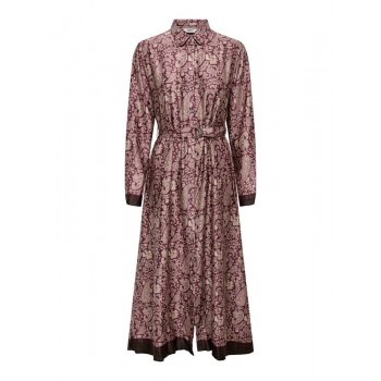 Only ONLJANE LIFE L/S BELT SHIRT DRESS WVN 15336733 4933799 decadent chocolate whihsper