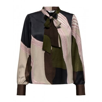 Only ONLJANE LIFE L/S BOW TOP WVN 15337197 4933852 dark olive graphic abstract