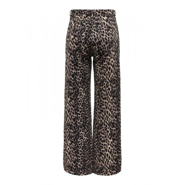 Only ONLJUICY-ANLIE HW WIDE AOP PANT PNT 15342522 4688029 black leo