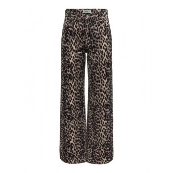 Only ONLJUICY-ANLIE HW WIDE AOP PANT PNT 15342522 4688029 black leo