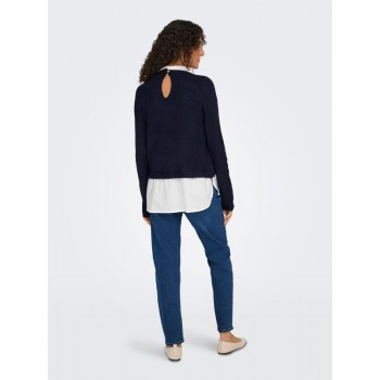 Only ONLDOLLY LS WOVEN MIX PEARL PULL CC KNT 15353350 night sky w cloud dancer wwoven mix Only ONLDOLLY LS WOVEN MIX PEARL PULL CC KNT 15353350 night sky w cloud dancer wwoven mix